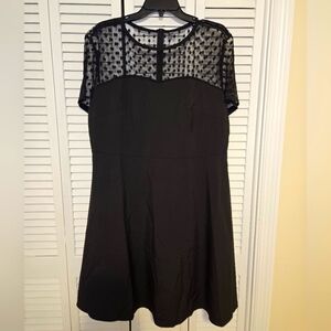 SHEIN Curve 0XL Mesh Yoke Dress
